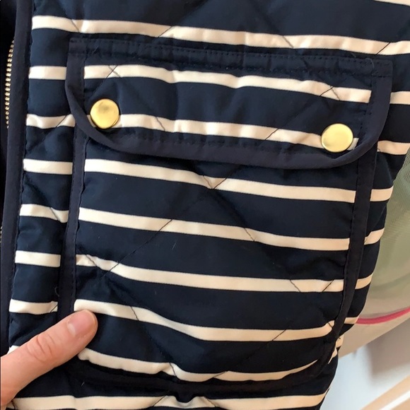 J Crew Quilted Down Excursion Vest in Stripe - Picture 7 of 8